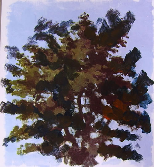 Dipingere alberi e foglie: fase 2