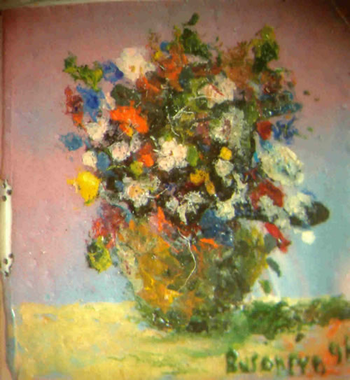  Dipingere i fiori: un mio dipinto microscopico con fiori