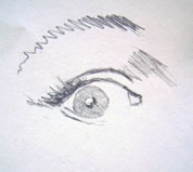 Preliminari per dipingere gli occhi: occhio tre quarti 2
