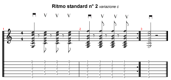 Variazione "c" del ritmo standard n° 2